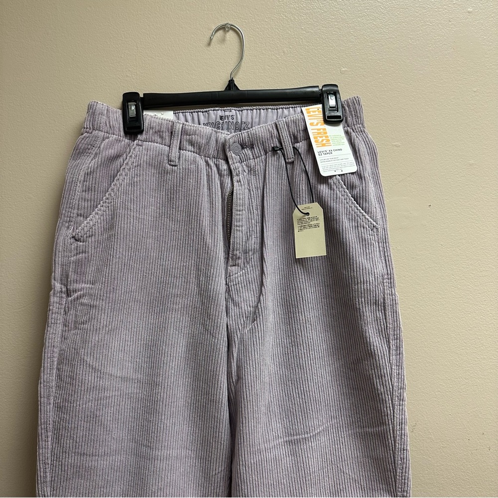 LEVIS XX CHINO EZ WAIST CORDUROY TAPER FIT PANTS A10400031 MENS SIZE S